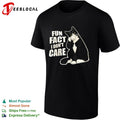 Fun fact i dont care tuxedo cat drinking coffee apparel shirt