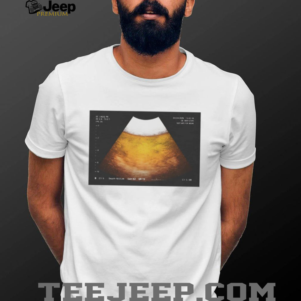 Funny Beer Ultrasound Pregnancy Announcement T shirt