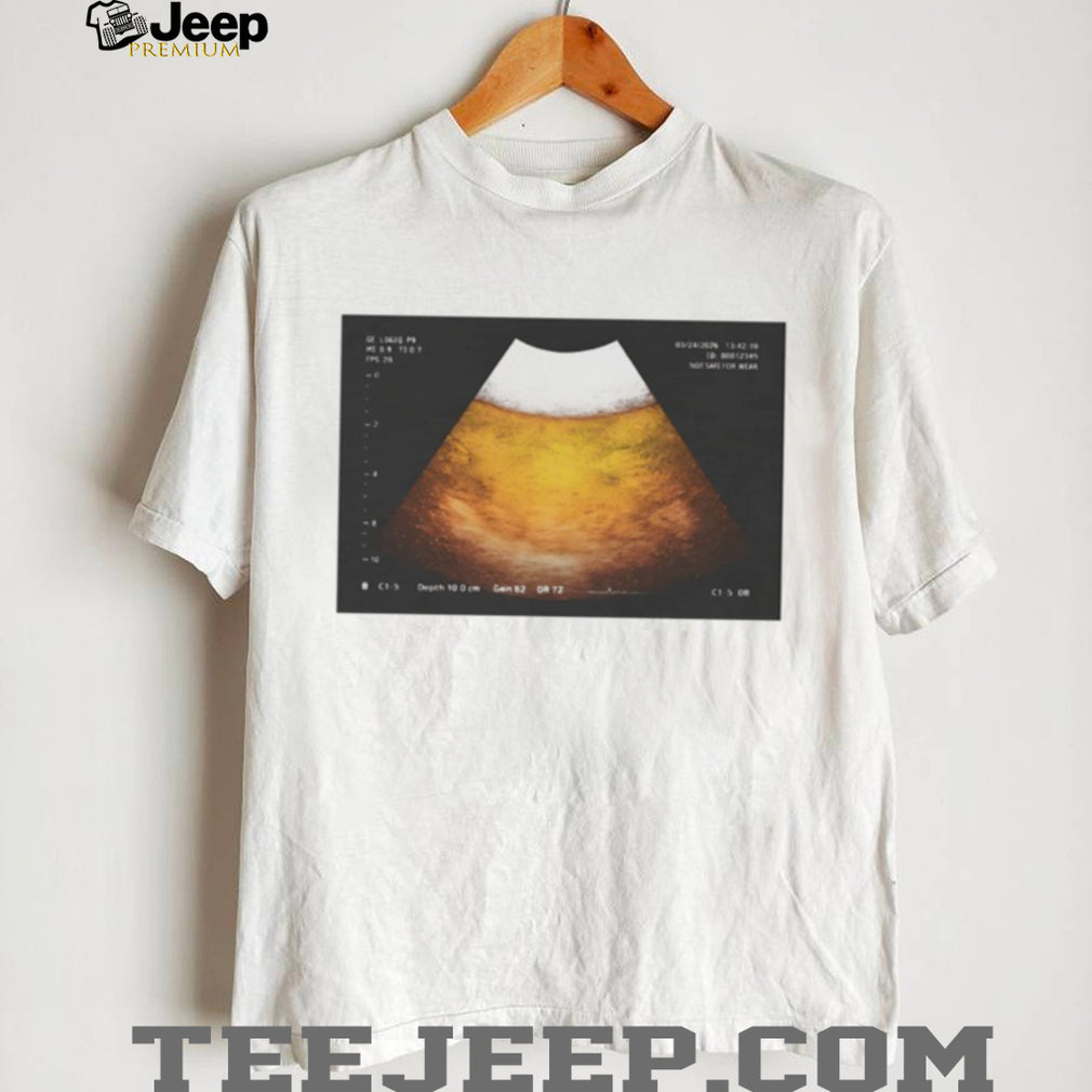 Funny Beer Ultrasound Pregnancy Announcement T shirt