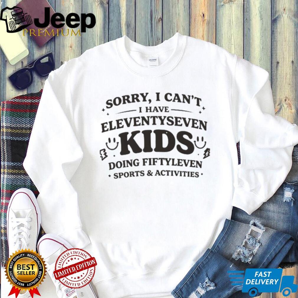 Funny Busy Mom Eleven Seven Kids Sports Activities T Shirt