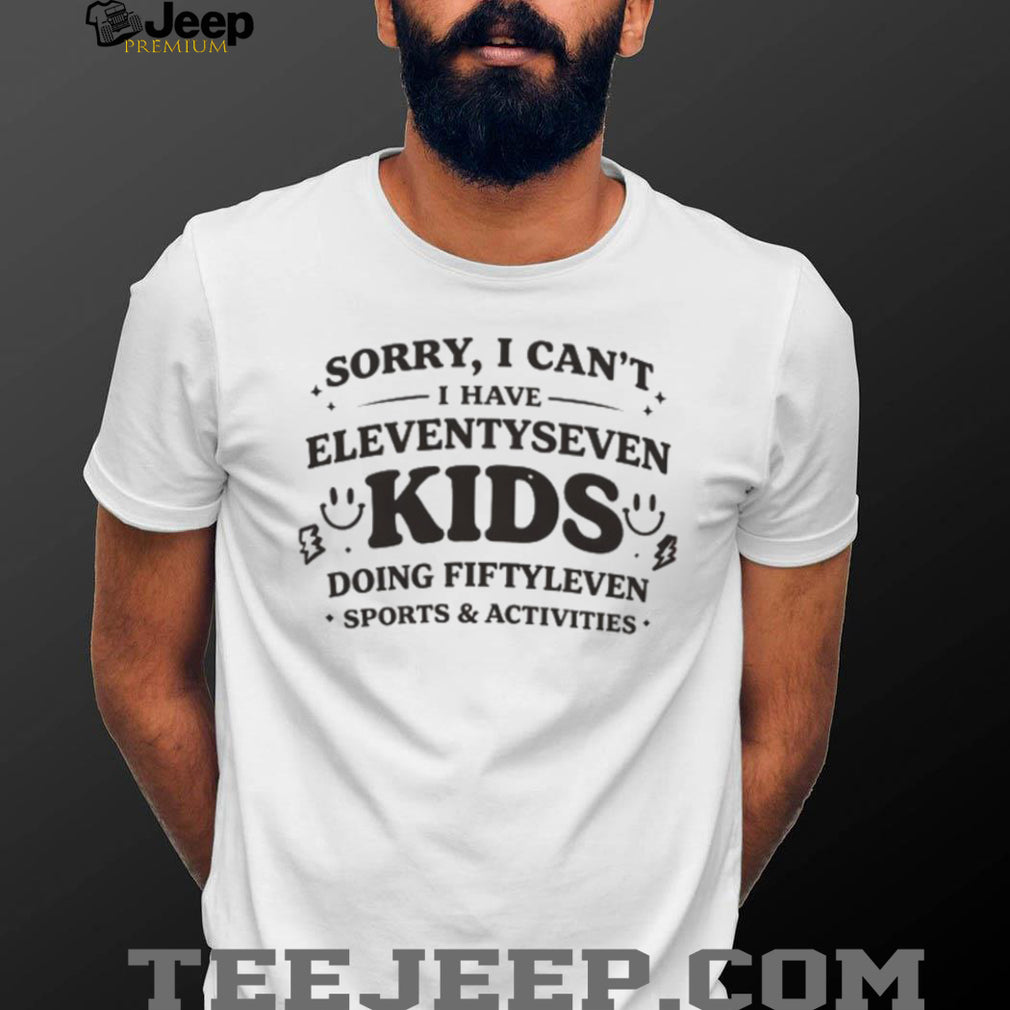 Funny Busy Mom Eleven Seven Kids Sports Activities T Shirt