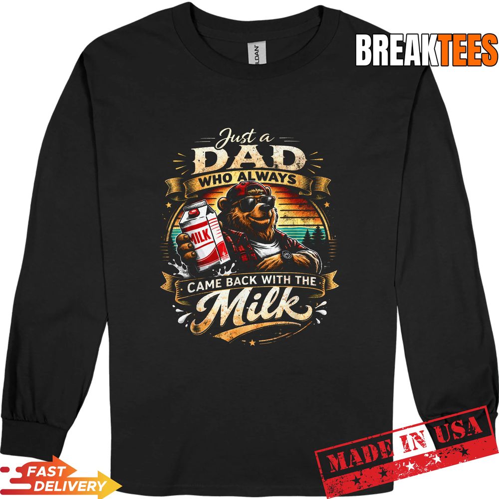 Funny Dad Shirt – Papa Bear Milk T-Shirt