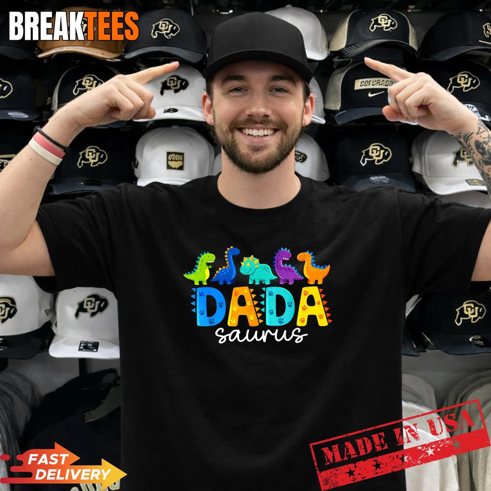 Funny Dadasaurus T Rex Dinosaur Dad Dada Saurus Father’s Day Shirt