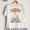 Funny Father Daughter Throat Punch Quote Cartoon T Shirt
