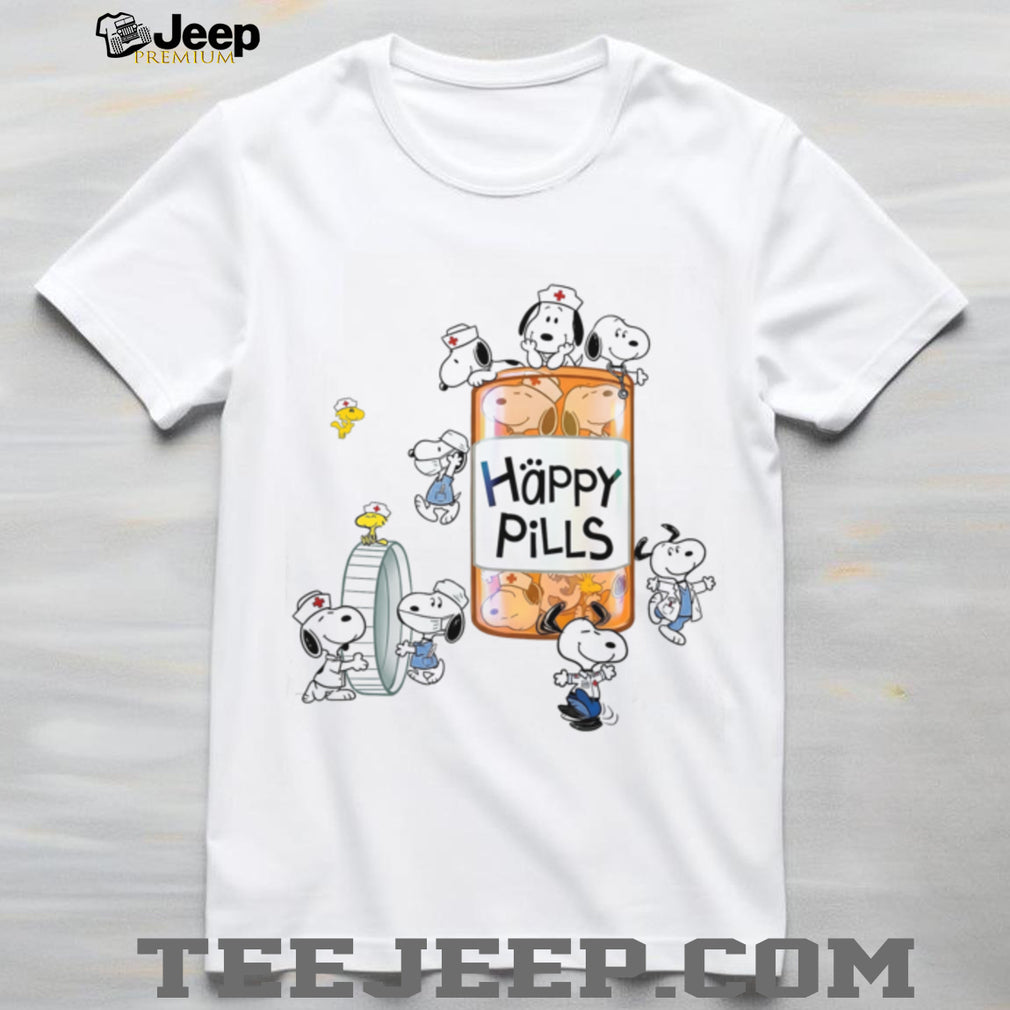 Funny Happy Pills Dog Nurse Cartoon Hospital Staff Shirt