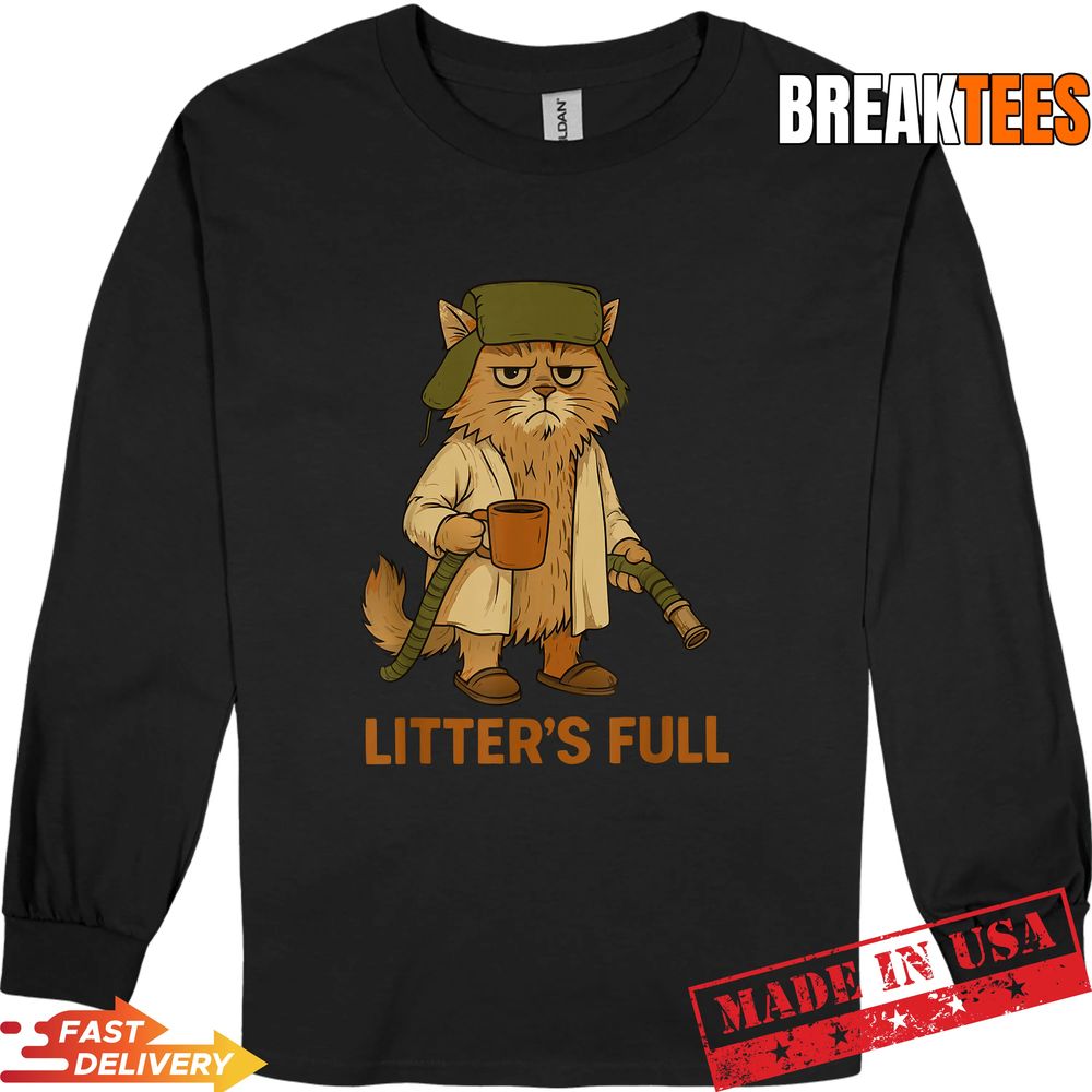 Funny Litters Full Cat Lovers Christmas Shirt