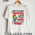 Funny Minion T Shirt I Got My Dad’s Temper And Mother’s Mouth