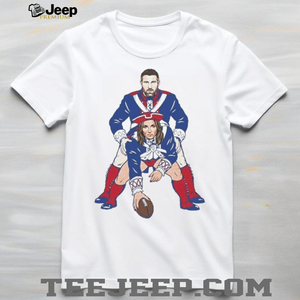 Funny Patriotic Football Couple Parody Graphic T Shirt