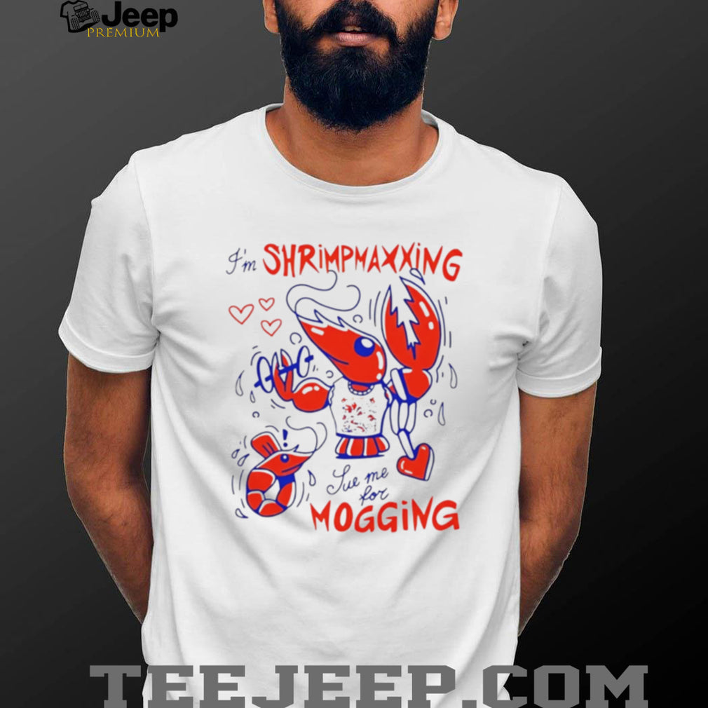 Funny Shrimpmaxxing Weightlifting Shrimp Gym Motivation T Shirt