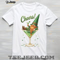 Funny St. Patrick’s Day Gnome in Martini Glass “Cheers” T Shirt