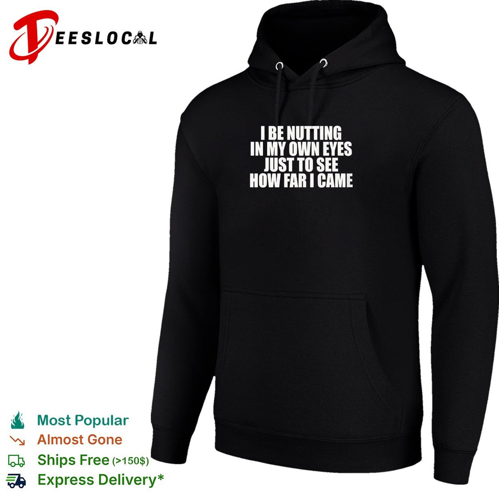 Funny adult humor bold text dark background shirt