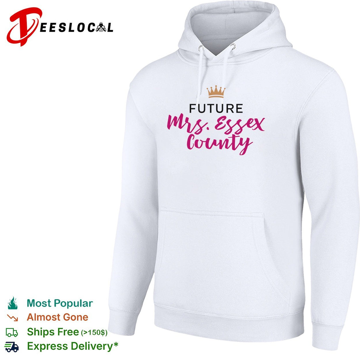 Future Mrs Essex County Crown Logo for Engagement Party and Wedding Anniversary shirt