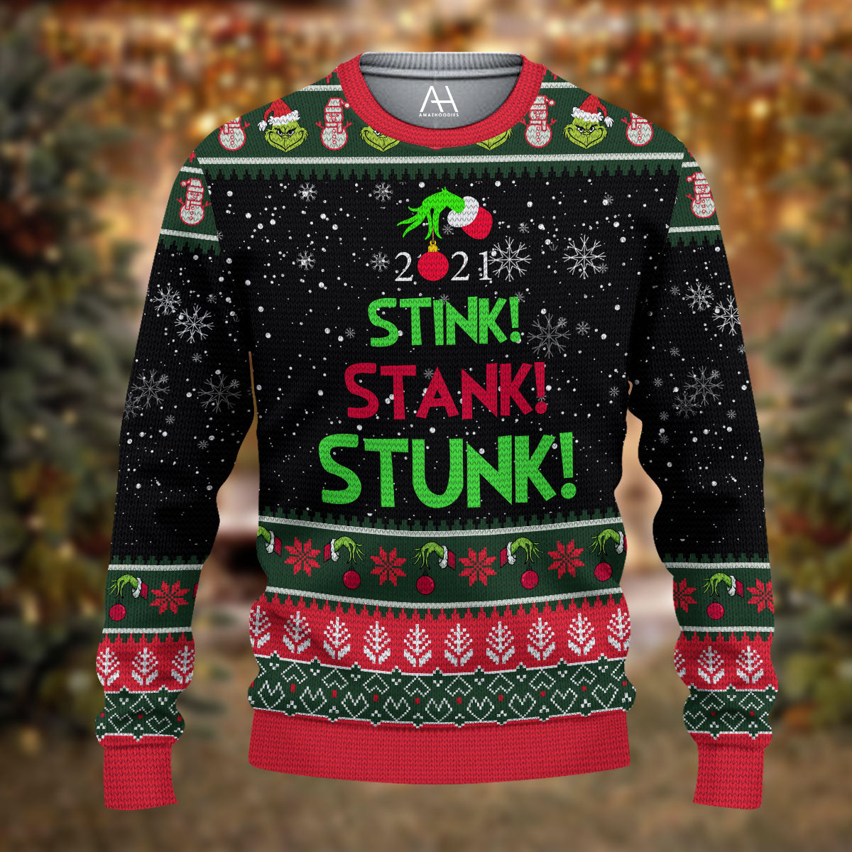 Christmas Gifts Stink Stank Stunk 3D Ugly Sweater Jumper