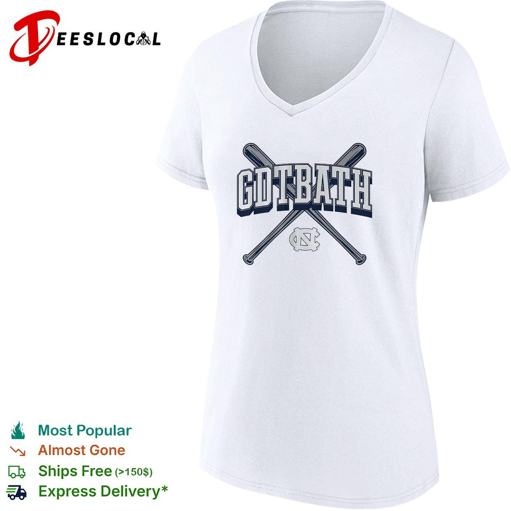 GDTBATH North Carolina Tar Heels crossed bats fan slogan shirt
