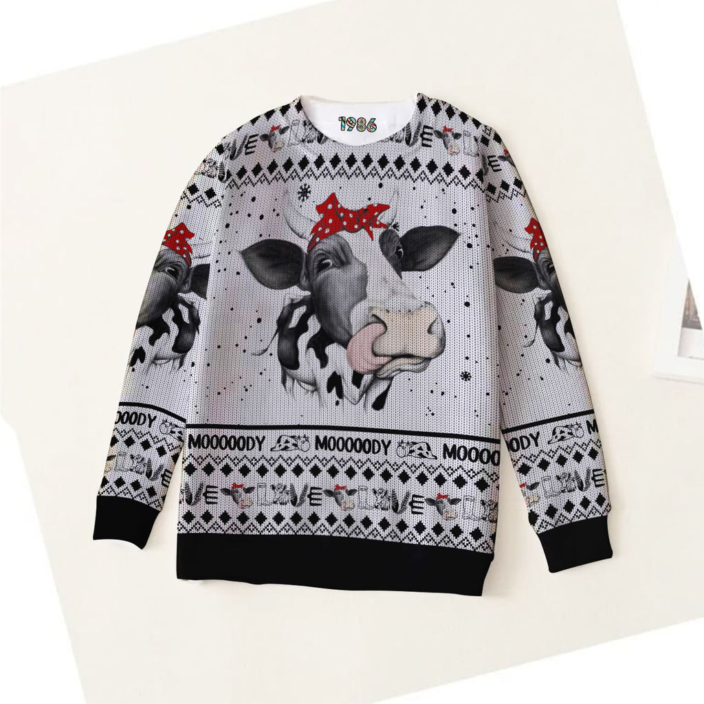 Cow 3D Ugly Sweater Jumper