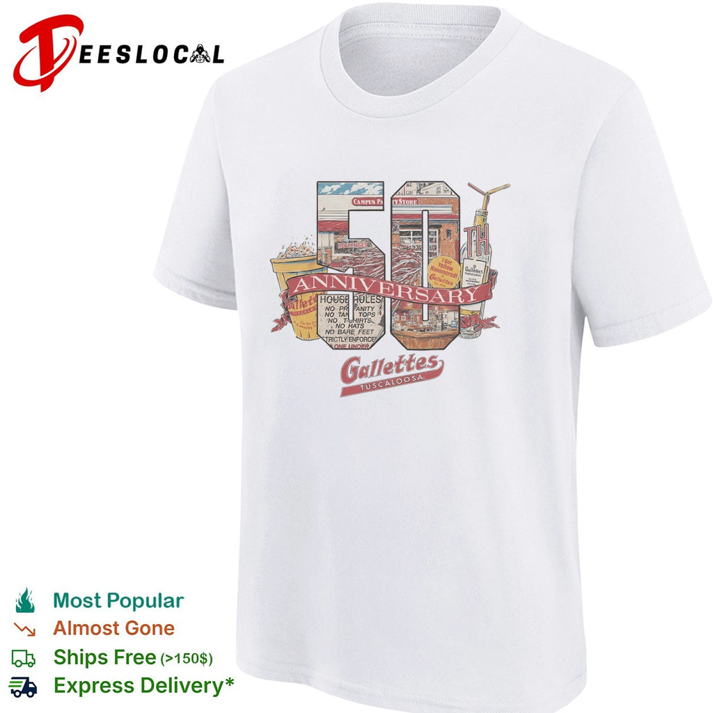 Gallettes Tuscaloosa 50th Anniversary House Rules I Got Yellow Hammered shirt