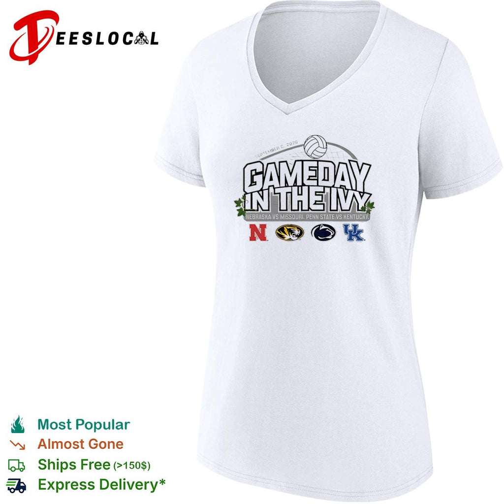 Gameday in the Ivy Nebraska Missouri Penn State Kentucky volleyball net September 6 2026 shirt
