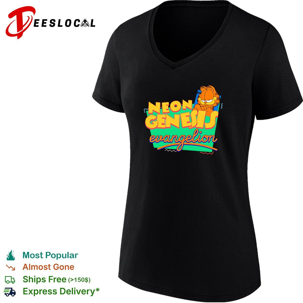 Garfield Neon Genesis Evangelion Mashup shirt