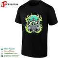 Gas mask soldier with green smoke and explosion goggles illustration graphic shirt