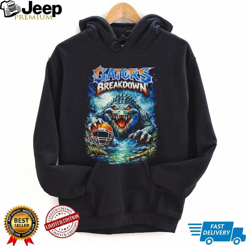 Gators Breakdown Florida Gators Monster Gator Football Helmet T Shirt