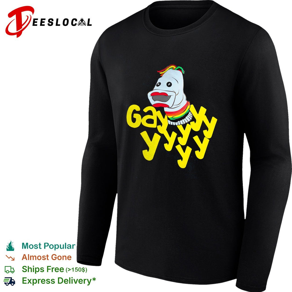 Gay yyyyyy Sock Puppet Rainbow shirt