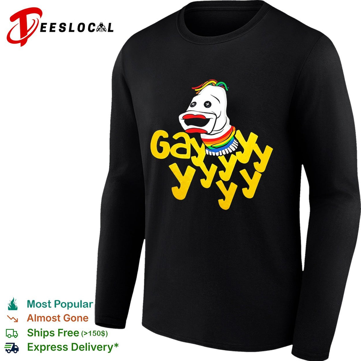 Gayyyyyy Sock Puppet Pride Rainbow LGBTQ shirt