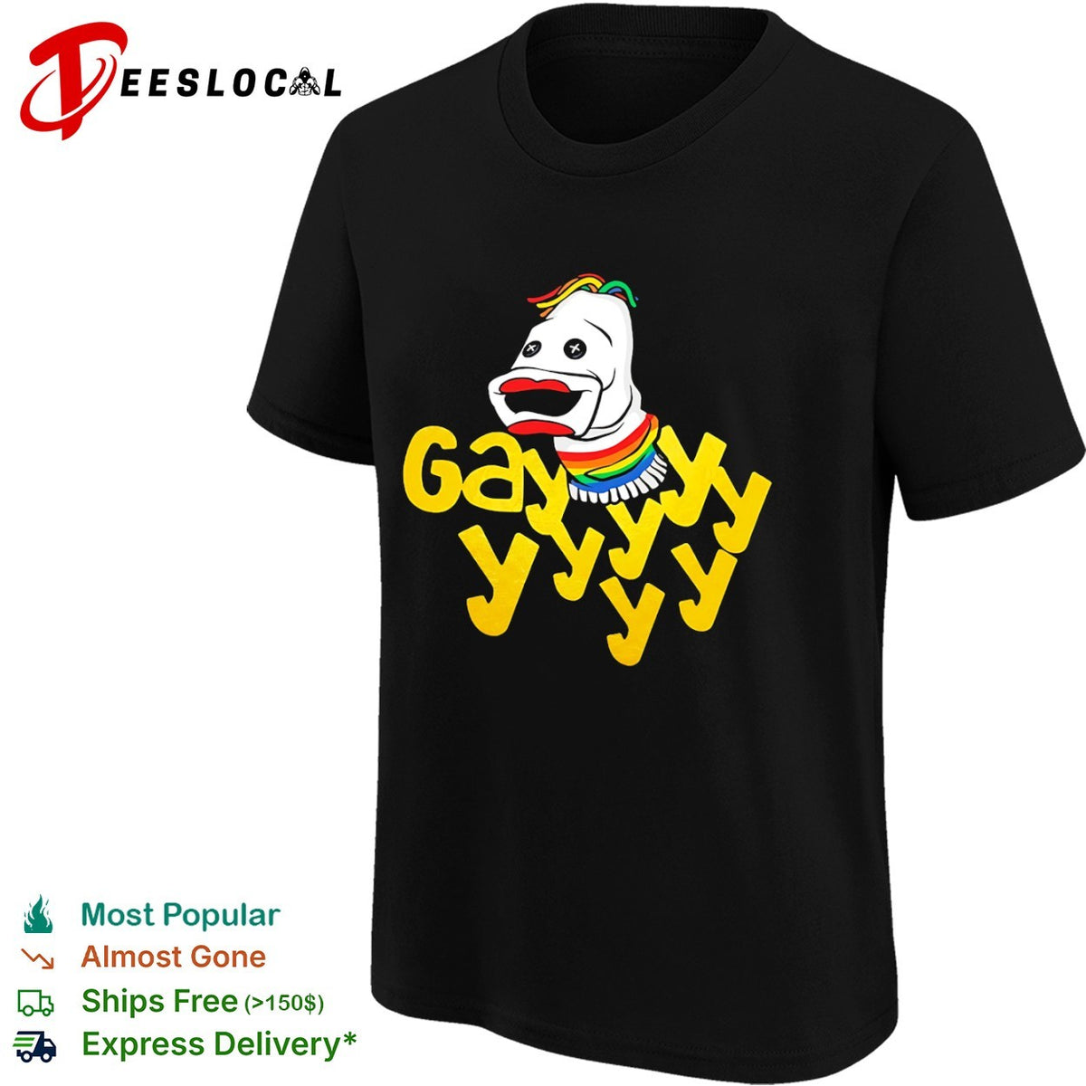 Gayyyyyy Sock Puppet Pride Rainbow LGBTQ shirt