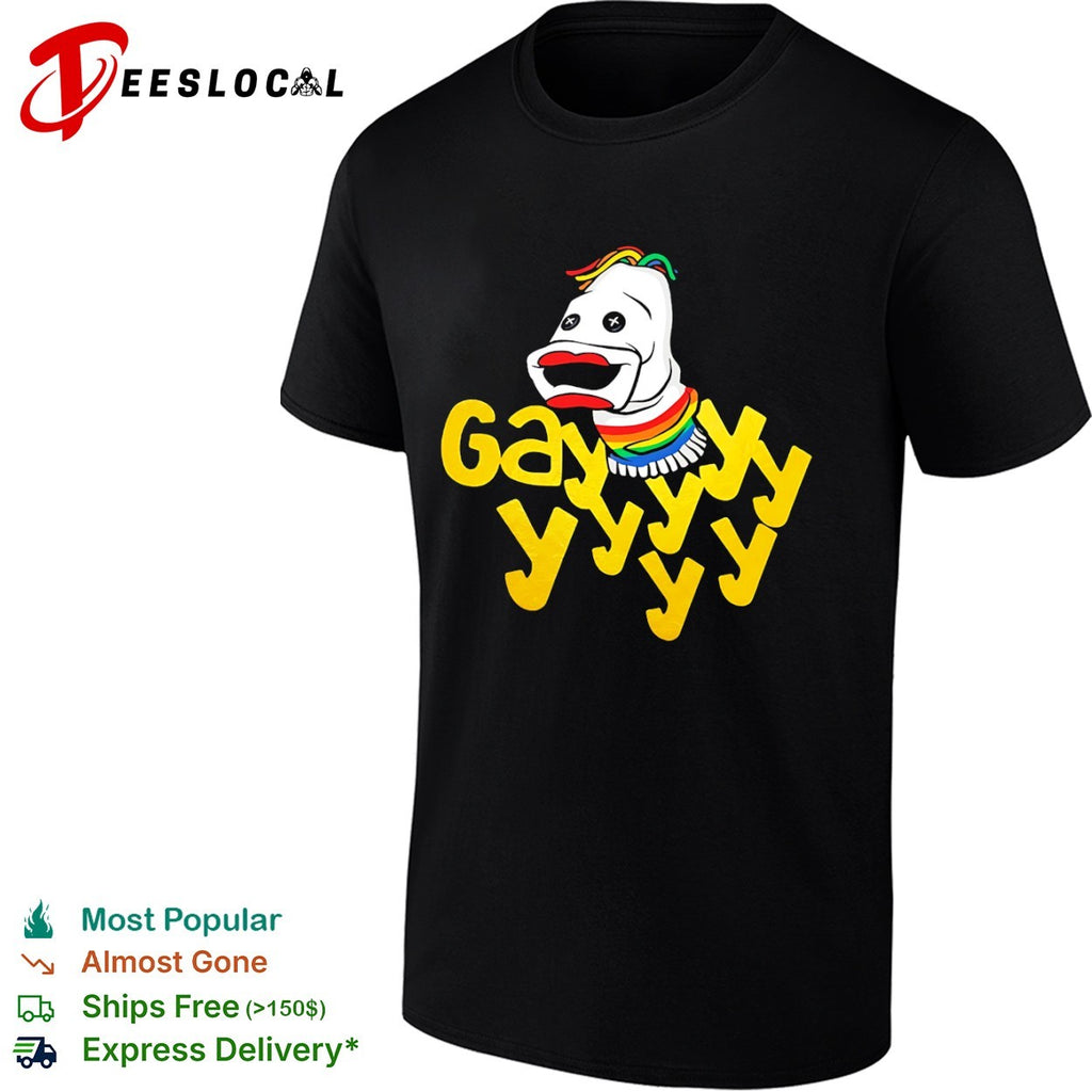 Gayyyyyy Sock Puppet Pride Rainbow LGBTQ shirt