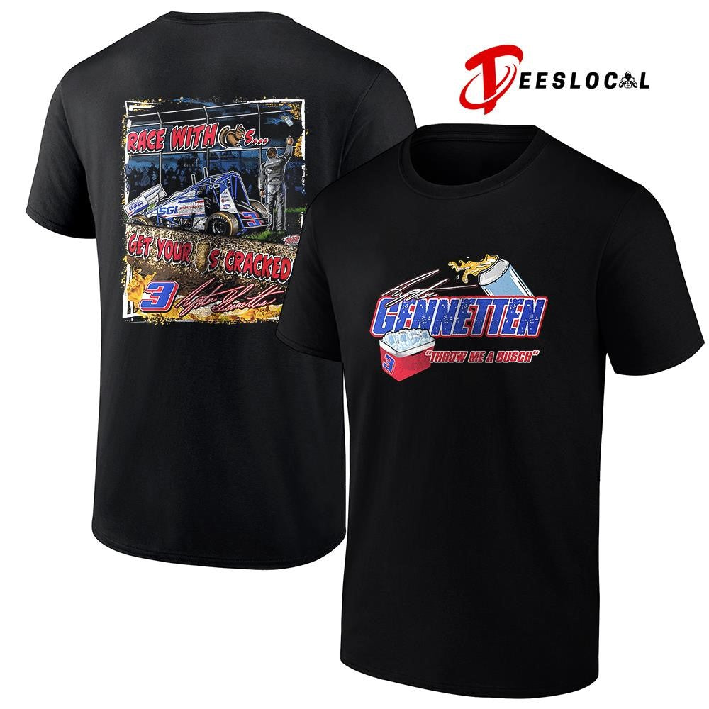 Gennetten throw me a Busch race with squirrels signature shirt