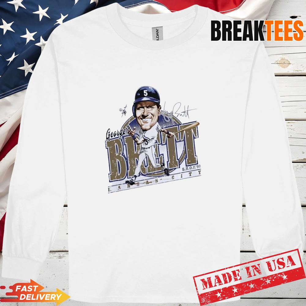 George Brett Kansas City Royals Baseball Bruce Stark Signature T-Shirt