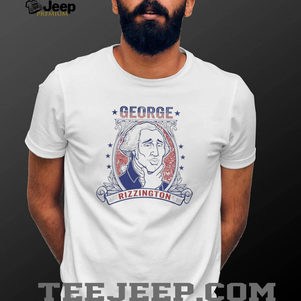 George Rizzington Funny George Washington Mewing Rizz Meme T Shirt
