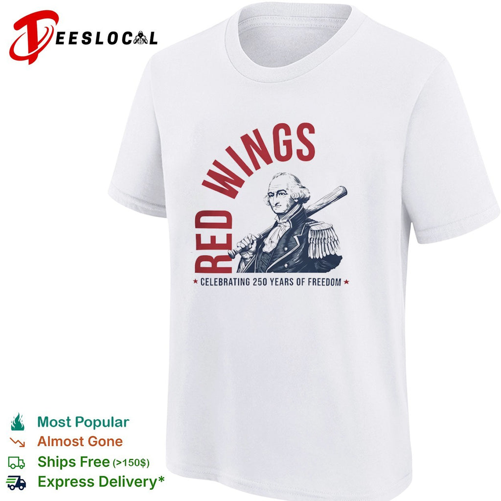 George Washington Red Wings Celebrating 250 Years of Freedom baseball shirt