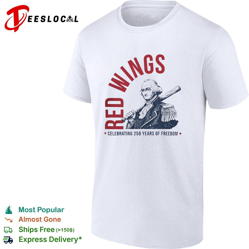 George Washington Red Wings Celebrating 250 Years of Freedom baseball shirt