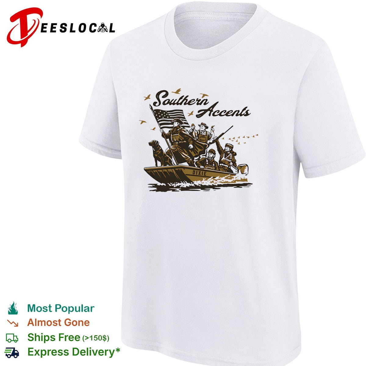 George Washington Robert E Lee Andrew Jackson Davy Crockett Southern Accents shirt