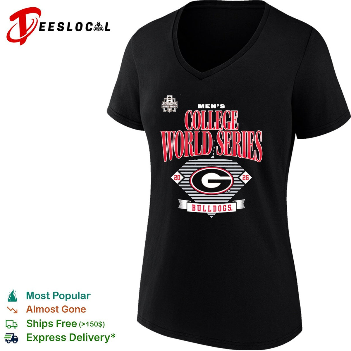 Georgia Bulldogs 2026 College World Series Omaha NCAA Championship shirt