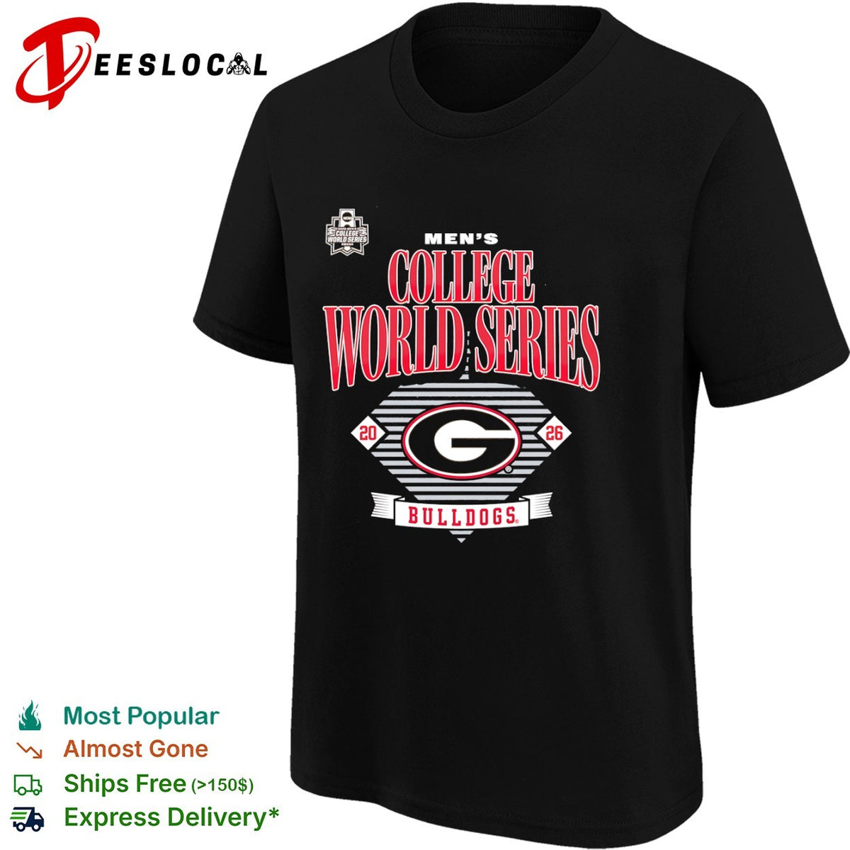Georgia Bulldogs 2026 College World Series Omaha NCAA Championship shirt