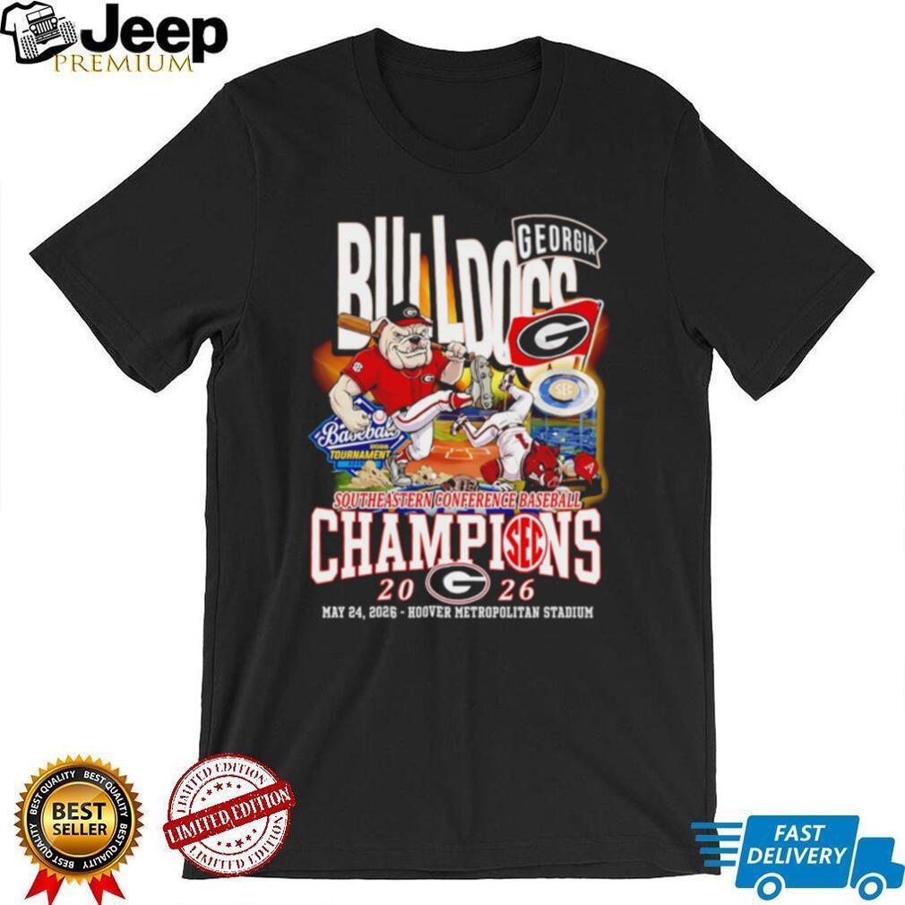 Georgia Bulldogs 2026 SEC Baseball Champions Mascot T Shirt
