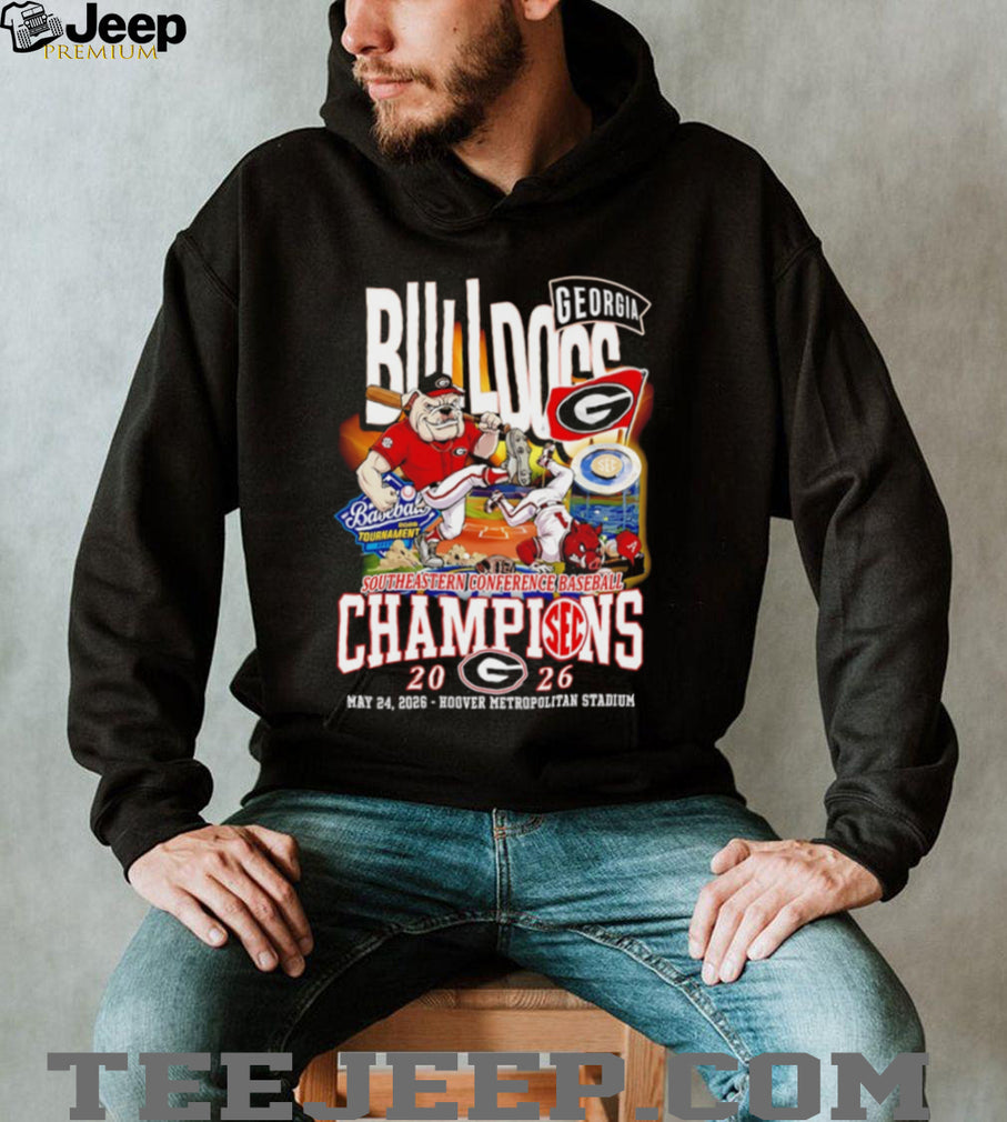 Georgia Bulldogs 2026 SEC Baseball Champions Mascot T Shirt