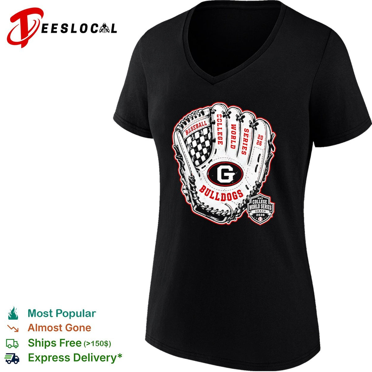 Georgia Bulldogs Baseball College World Series Omaha 2026 shirt