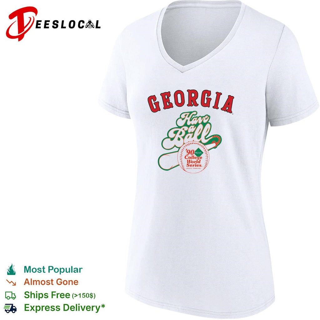 Georgia Bulldogs have a ball 1990 NCAA College World Series baseball shirt
