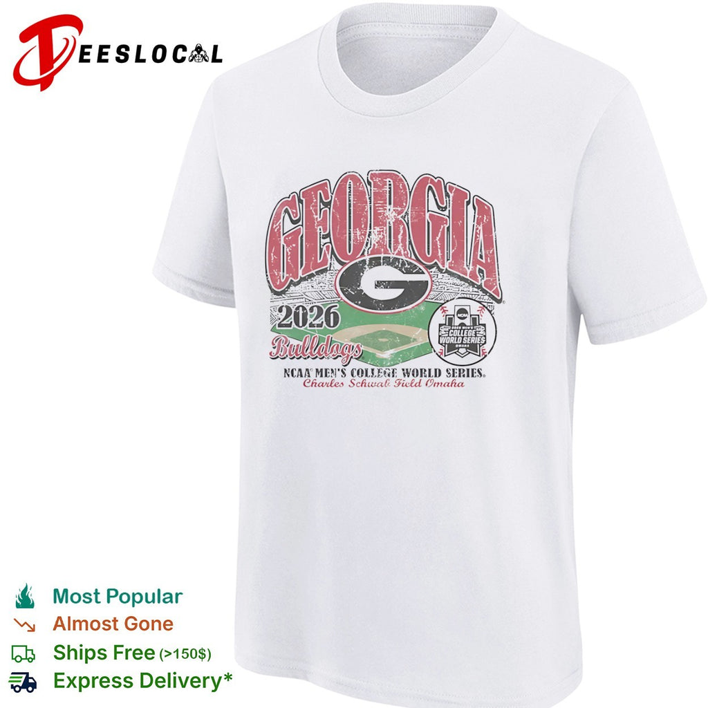 Georgia Bulldogs stadium 2026 NCAA Mens College World Series Charles Schwab Field Omaha shirt