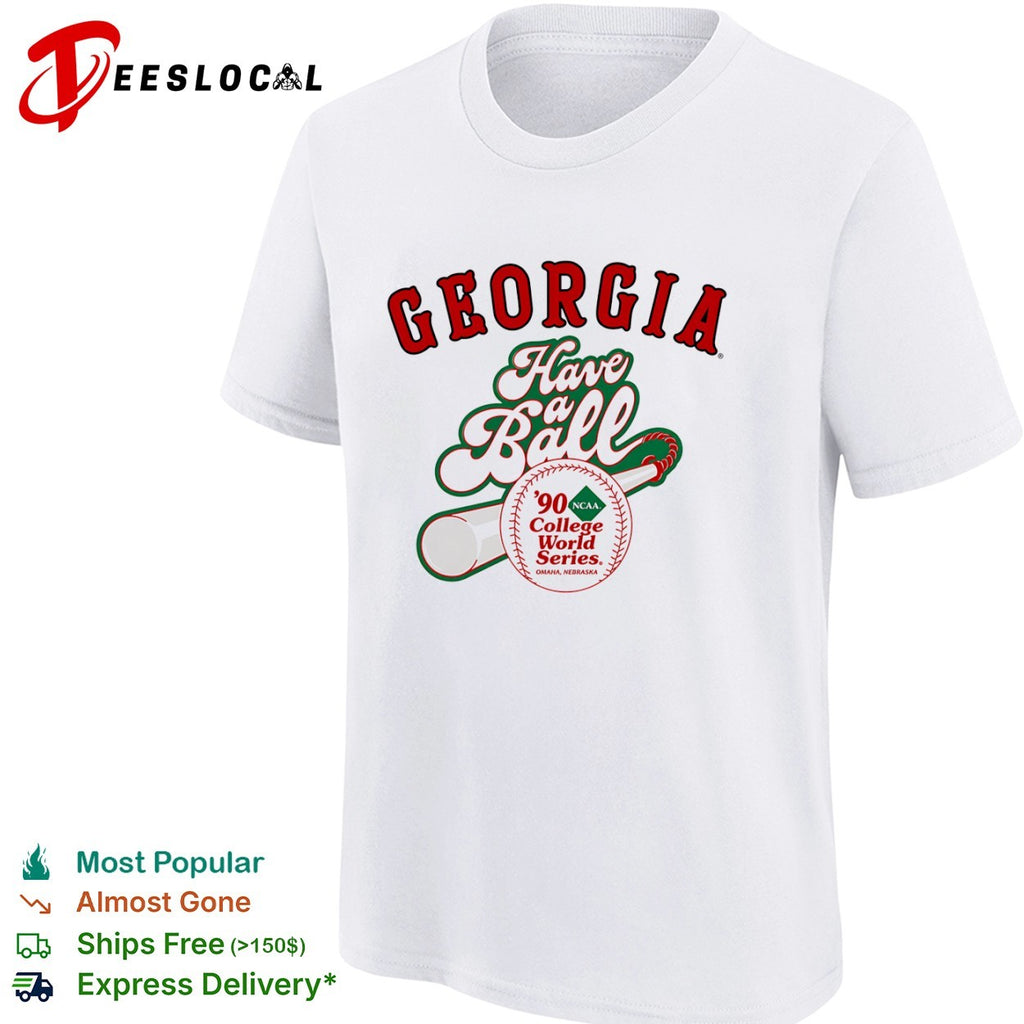 Georgia Have a Ball 90 NCAA College World Series Omaha Nebraska baseball shirt