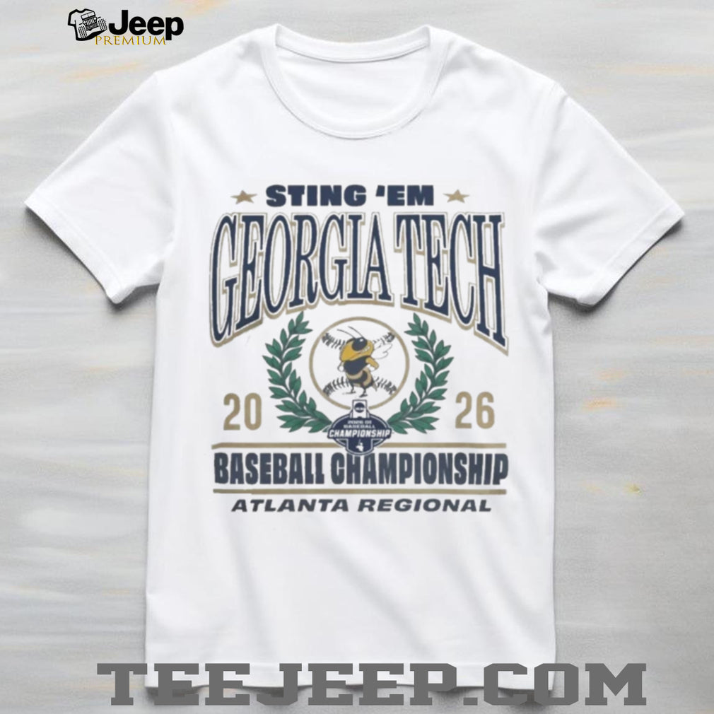 Georgia Tech Yellow Jackets Baseball Atlanta Regional Laurel Wreath Shirt