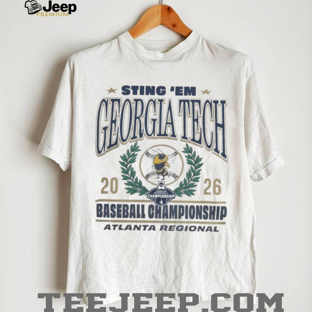 Georgia Tech Yellow Jackets Baseball Atlanta Regional Laurel Wreath Shirt