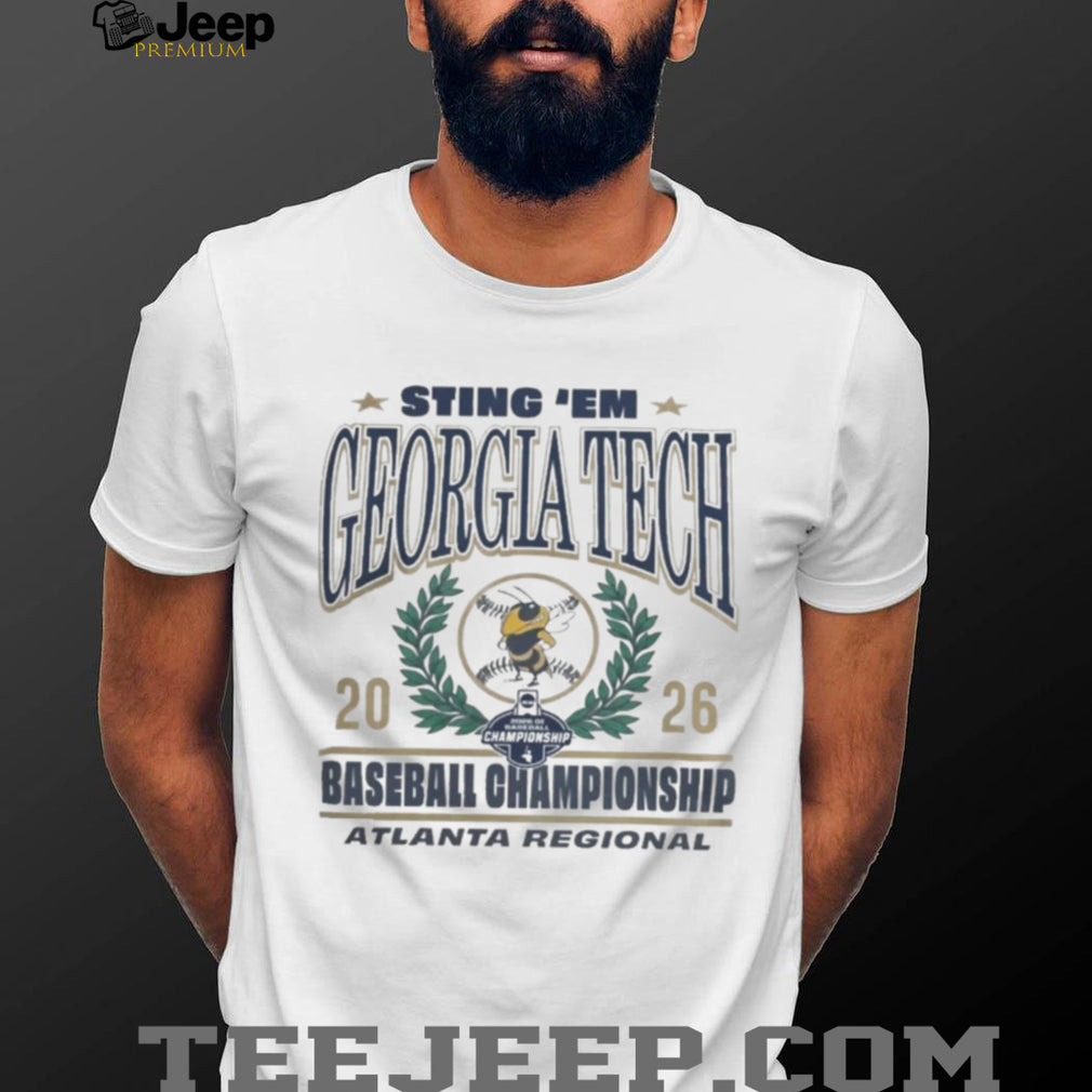 Georgia Tech Yellow Jackets Baseball Atlanta Regional Laurel Wreath Shirt