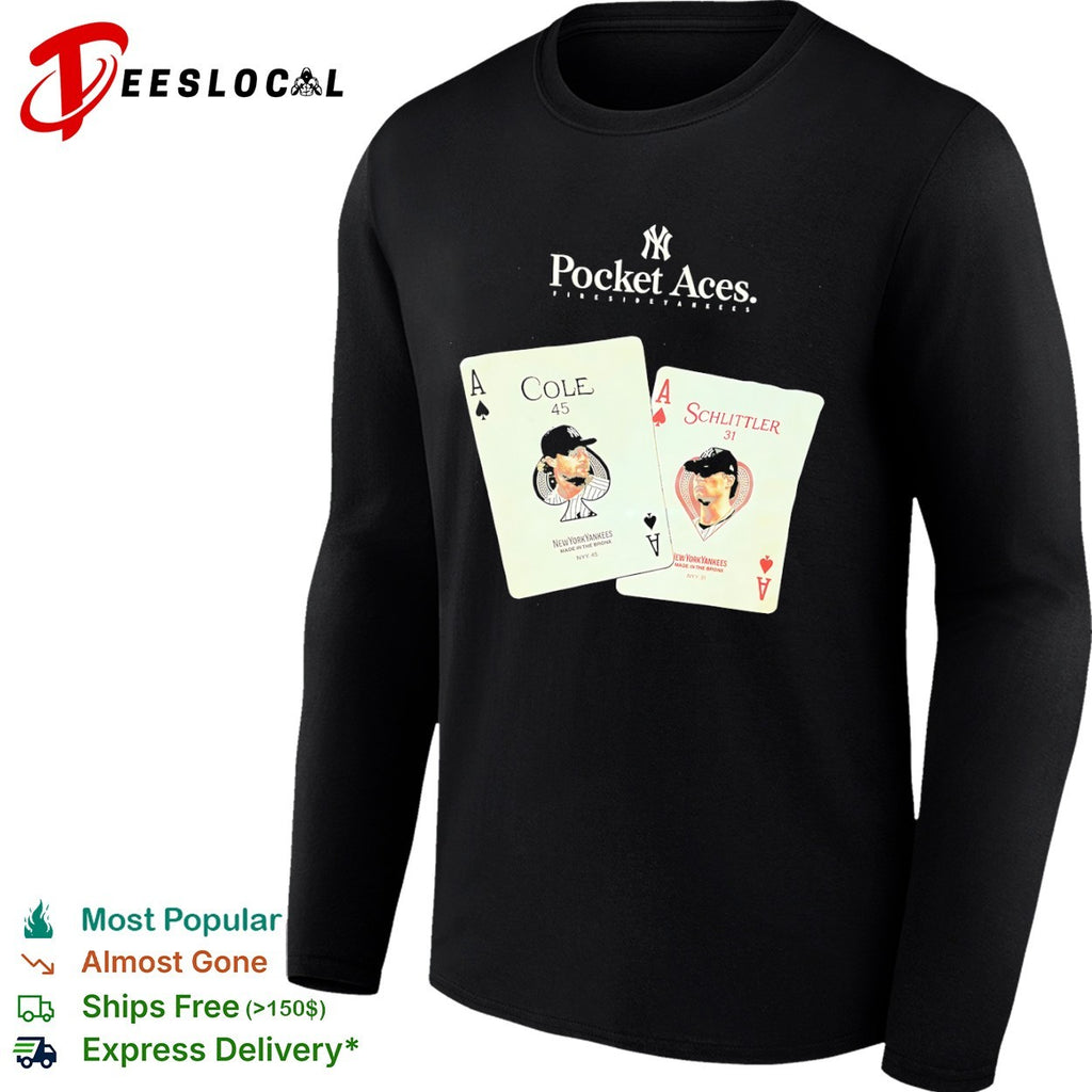 Gerrit Cole and Danny Schlittler New York Yankees Pocket Aces MLB parody shirt