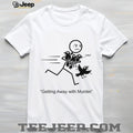 Getting Away With Murder Funny Crow Pun Stick Figure Shirt