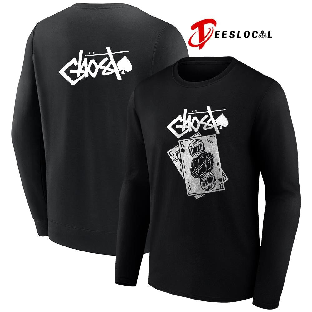 Ghost playing card v2 graphic shirt