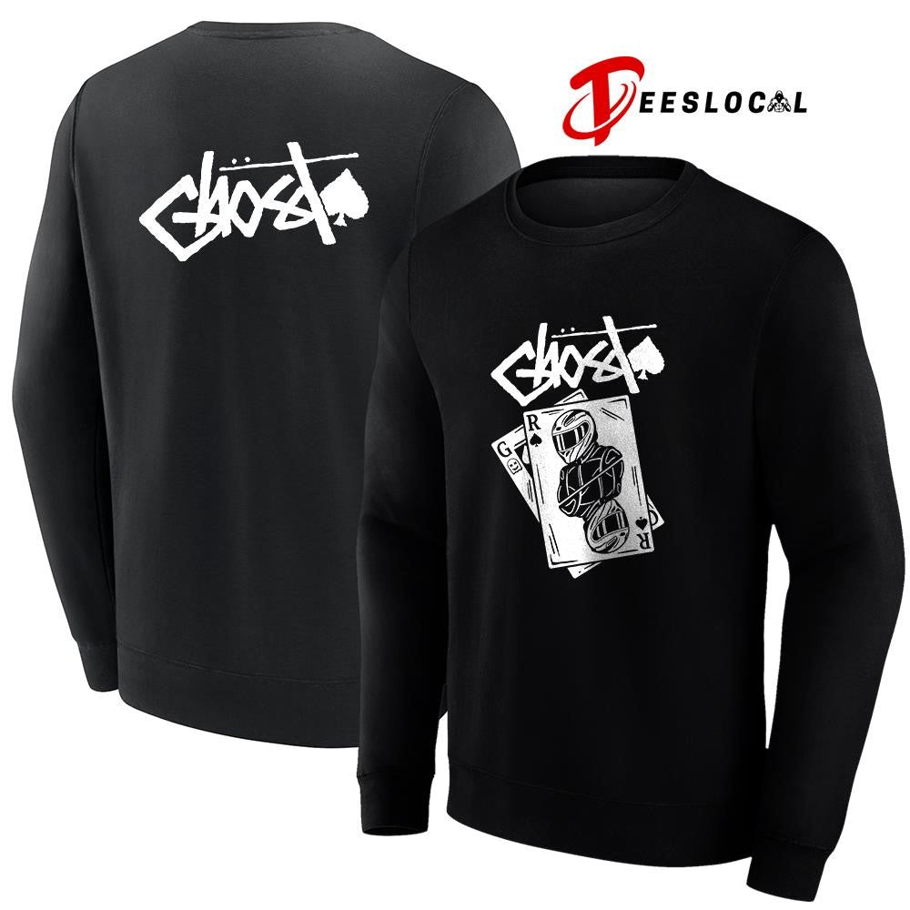Ghost playing card v2 graphic shirt