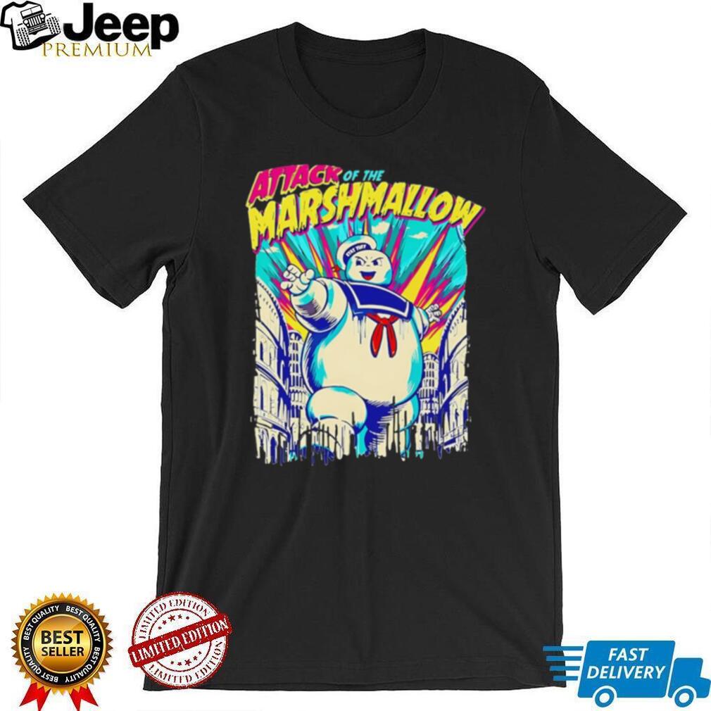 Ghostbusters Stay Puft Attack Of The Marshmallow Man Retro T Shirt